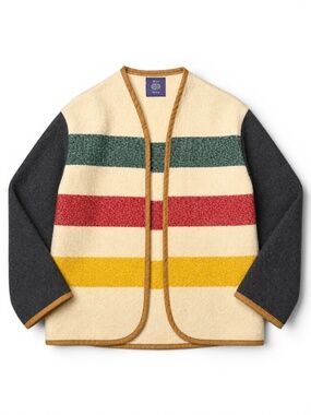 RARE Res Ipsa Wool Blanket Jacket Pendleton Style Southwestern Artisan Coat